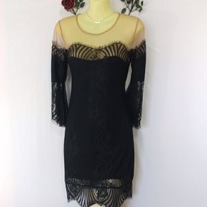 FOR LOVE AND LEMONS BLACK LACE "GRACE" DRESS NWOT